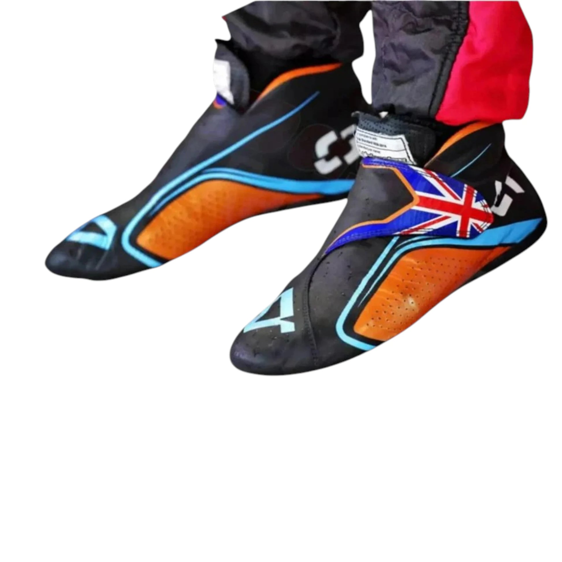 Lando Norris 2022 McLaren F1 racing shoes featuring McLaren inspired styling and motorsport detailing
