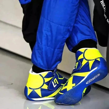 Lando Norris 2023 McLaren F1 racing shoes featuring McLaren inspired styling and motorsport detailing