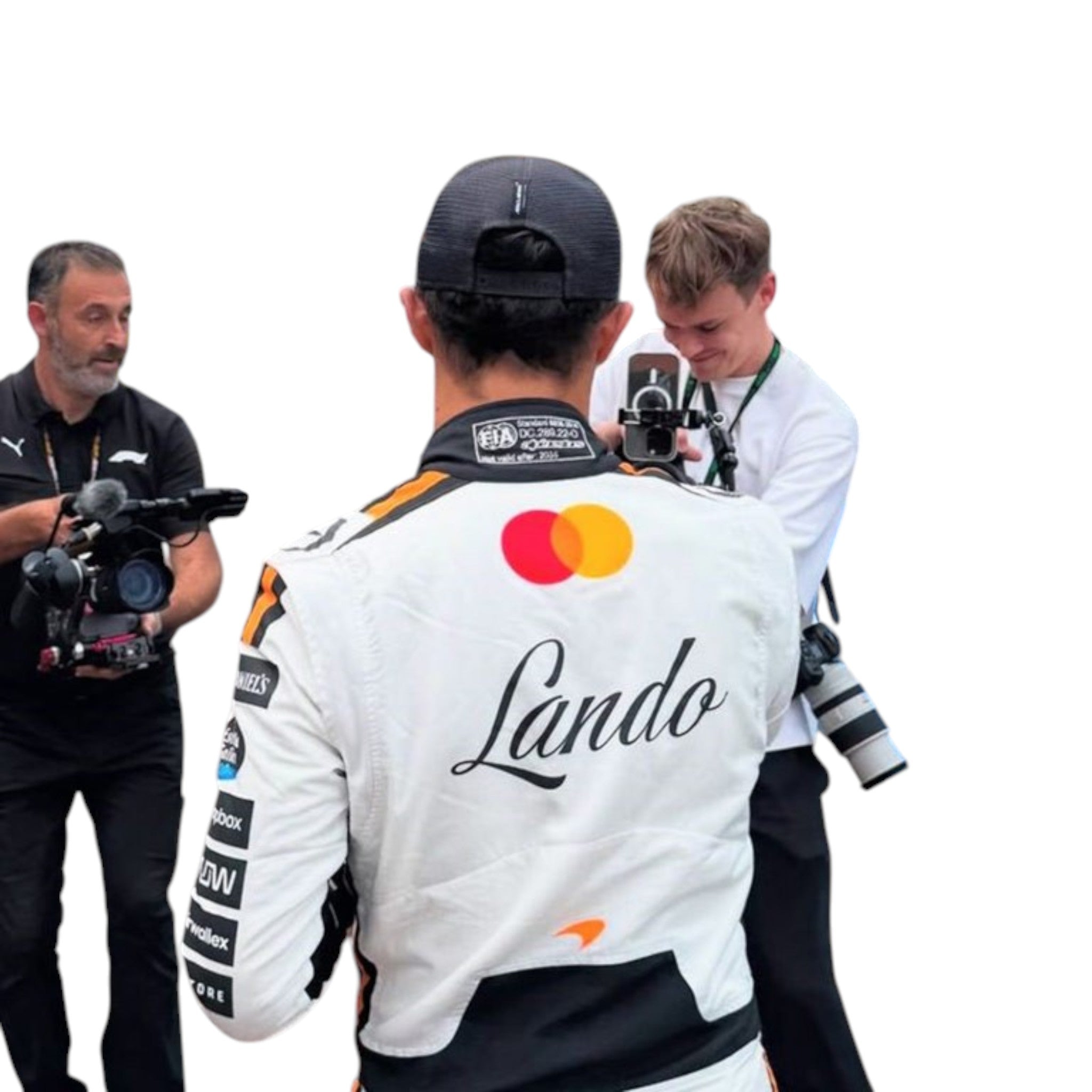 Lando Norris 2025 McLaren Monaco GP F1 race suit with special event styling and sponsor detailing