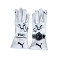 Lewis Hamilton 2018 Mercedes-AMG Petronas F1 racing gloves with team branding and sponsor logos