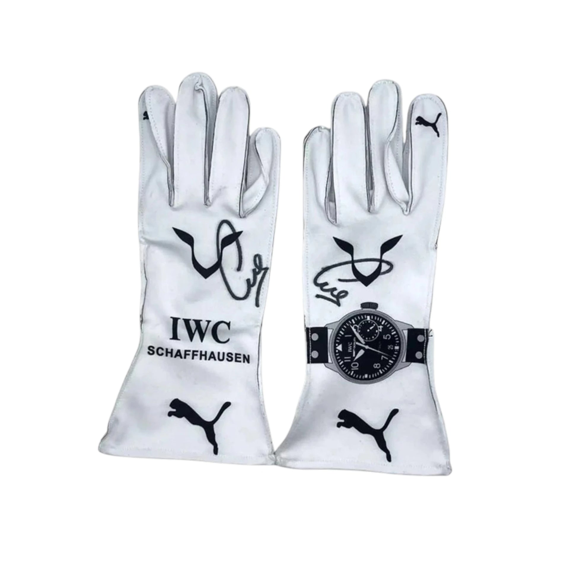 Lewis Hamilton 2018 Mercedes-AMG Petronas F1 racing gloves with team branding and sponsor logos