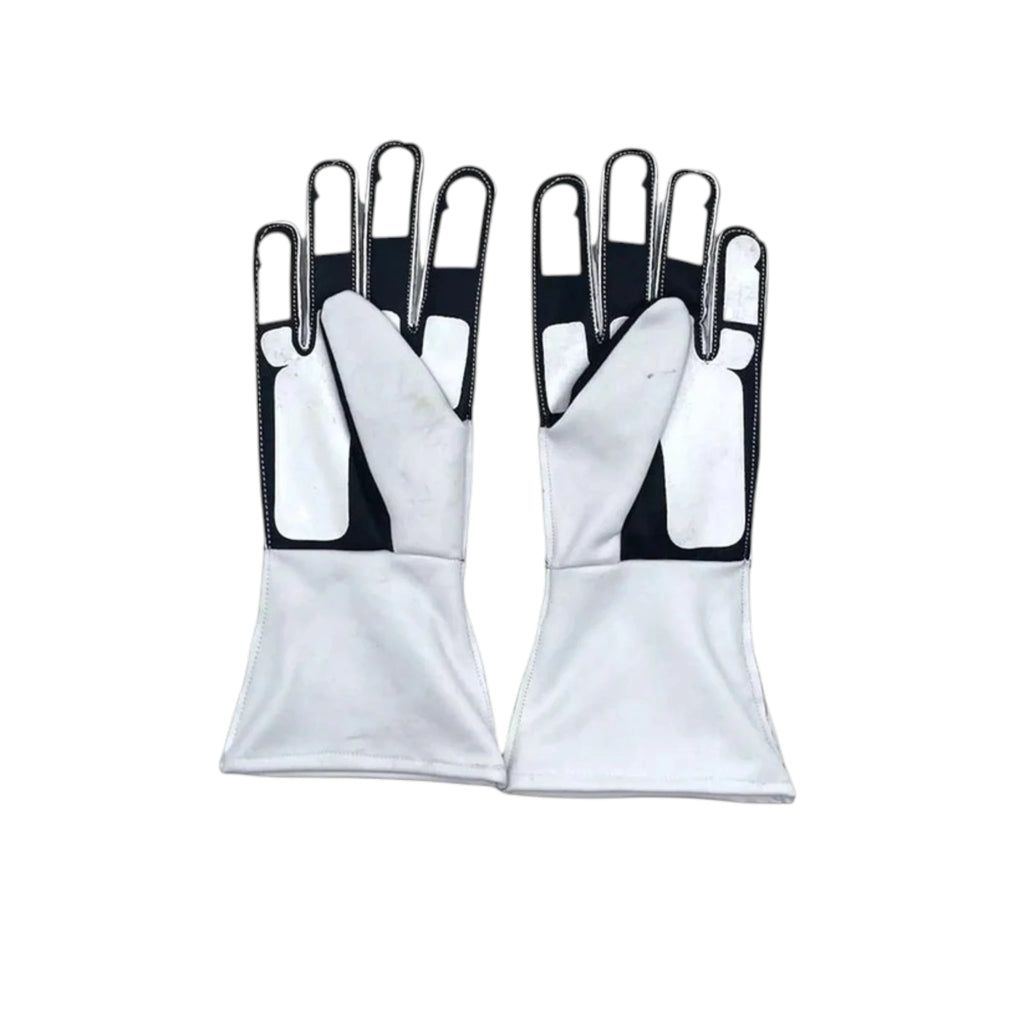 Lewis Hamilton 2018 Mercedes-AMG Petronas F1 racing gloves with team branding and sponsor logos