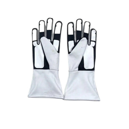 Lewis Hamilton 2018 Mercedes-AMG Petronas F1 racing gloves with team branding and sponsor logos