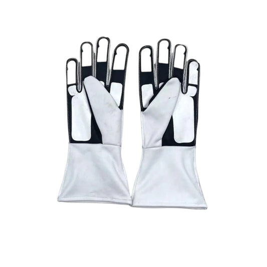 Lewis Hamilton 2018 Mercedes-AMG Petronas F1 racing gloves with team branding and sponsor logos