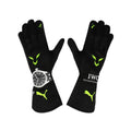 Lewis Hamilton 2022 Mercedes-AMG Petronas F1 racing gloves with team branding and sponsor logos