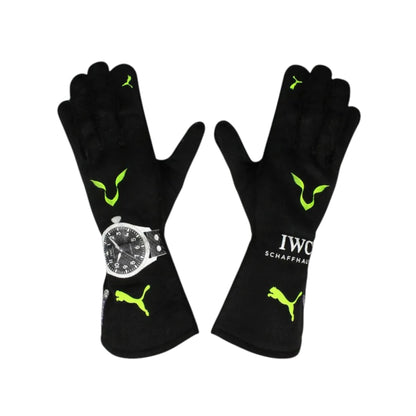 Lewis Hamilton 2022 Mercedes-AMG Petronas F1 racing gloves with team branding and sponsor logos