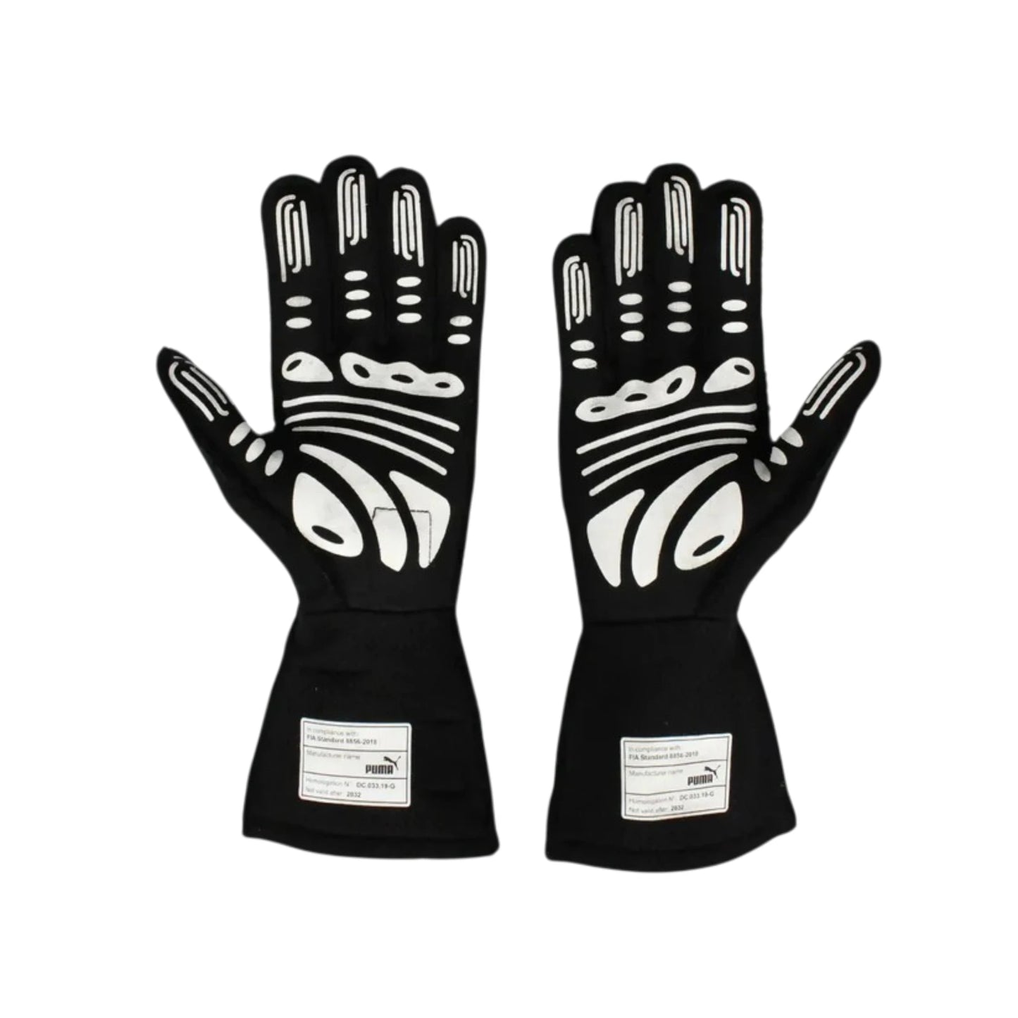 Lewis Hamilton 2022 Mercedes-AMG Petronas F1 racing gloves with team branding and sponsor logos