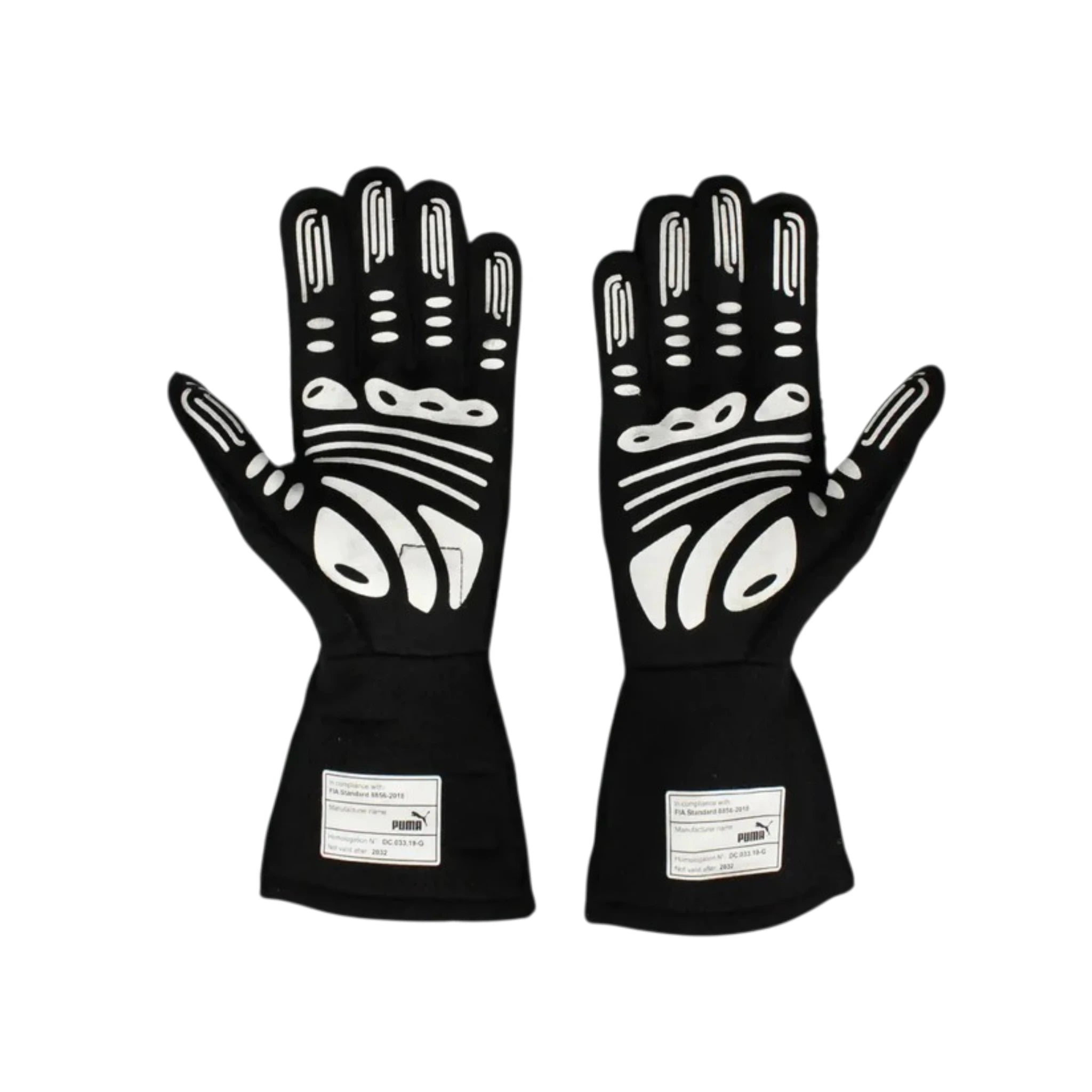 Lewis Hamilton 2022 Mercedes-AMG Petronas F1 racing gloves with team branding and sponsor logos