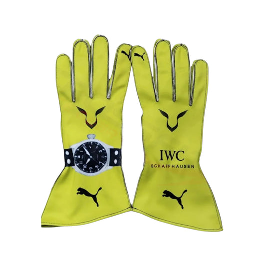 Lewis Hamilton 2024 Mercedes-AMG Petronas F1 racing gloves with Mercedes branding and sponsor logos