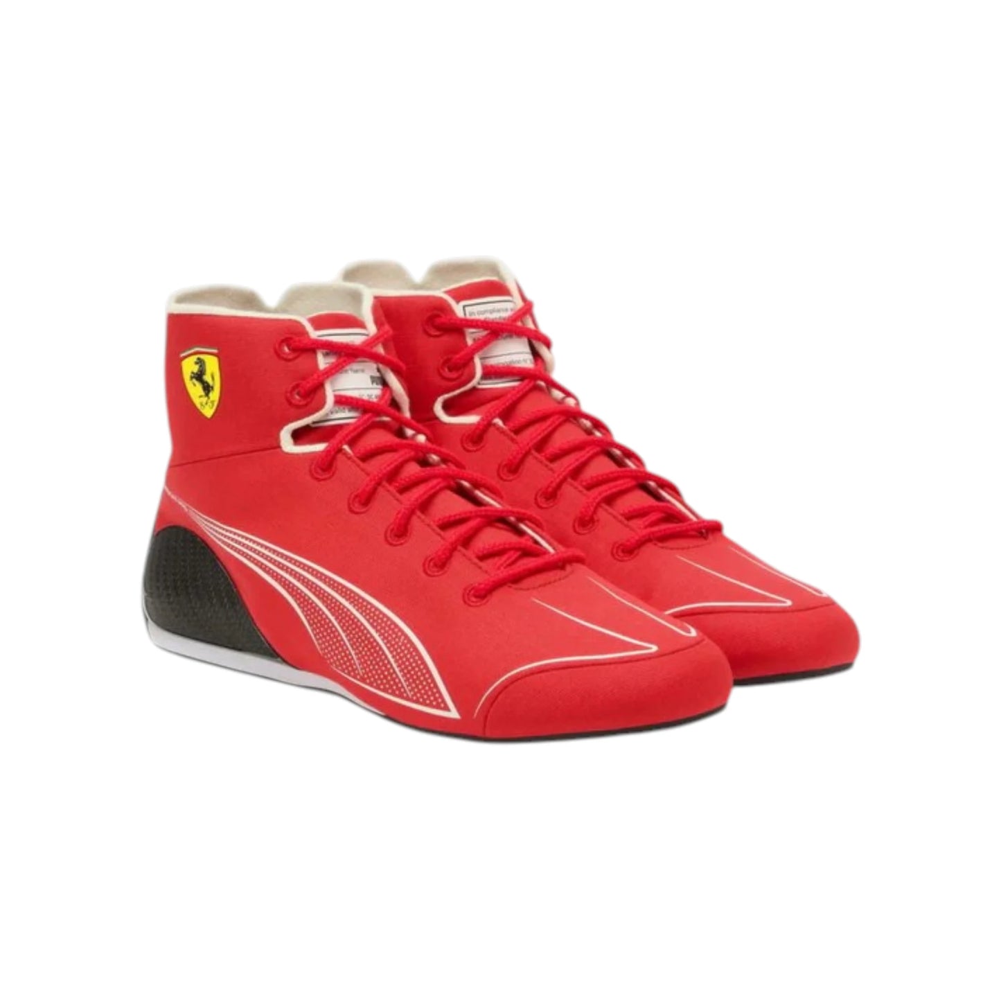 Lewis Hamilton 2026 Ferrari F1 racing shoes featuring Ferrari inspired styling and motorsport detailing