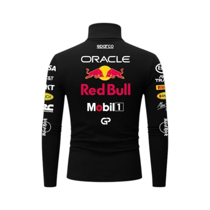 Max Verstappen 2024 Red Bull F1 Undershirt in black with authentic Oracle Red Bull Racing team logos and performance base layer design