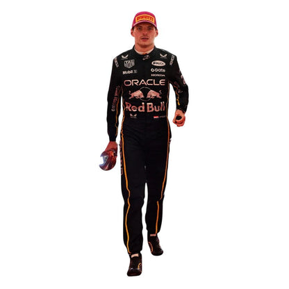 Max Verstappen 2025 Red Bull Las Vegas GP F1 race suit with special edition Las Vegas Grand Prix design and sponsor logos
