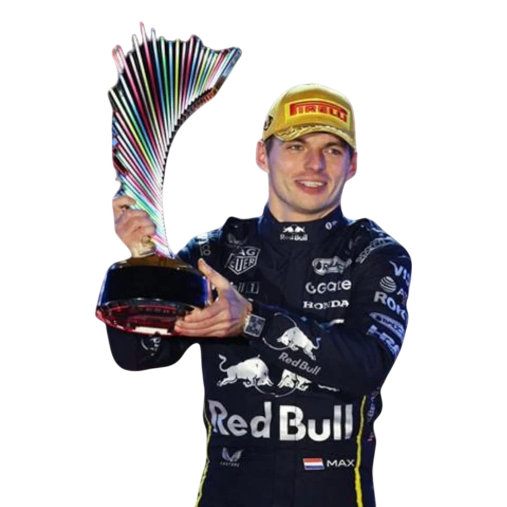 Max Verstappen 2025 Red Bull Las Vegas GP F1 race suit with special edition Las Vegas Grand Prix design and sponsor logos