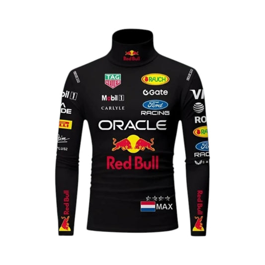 Max Verstappen 2026 Red Bull F1 Undershirt with authentic Oracle Red Bull Racing team logos and performance base layer design