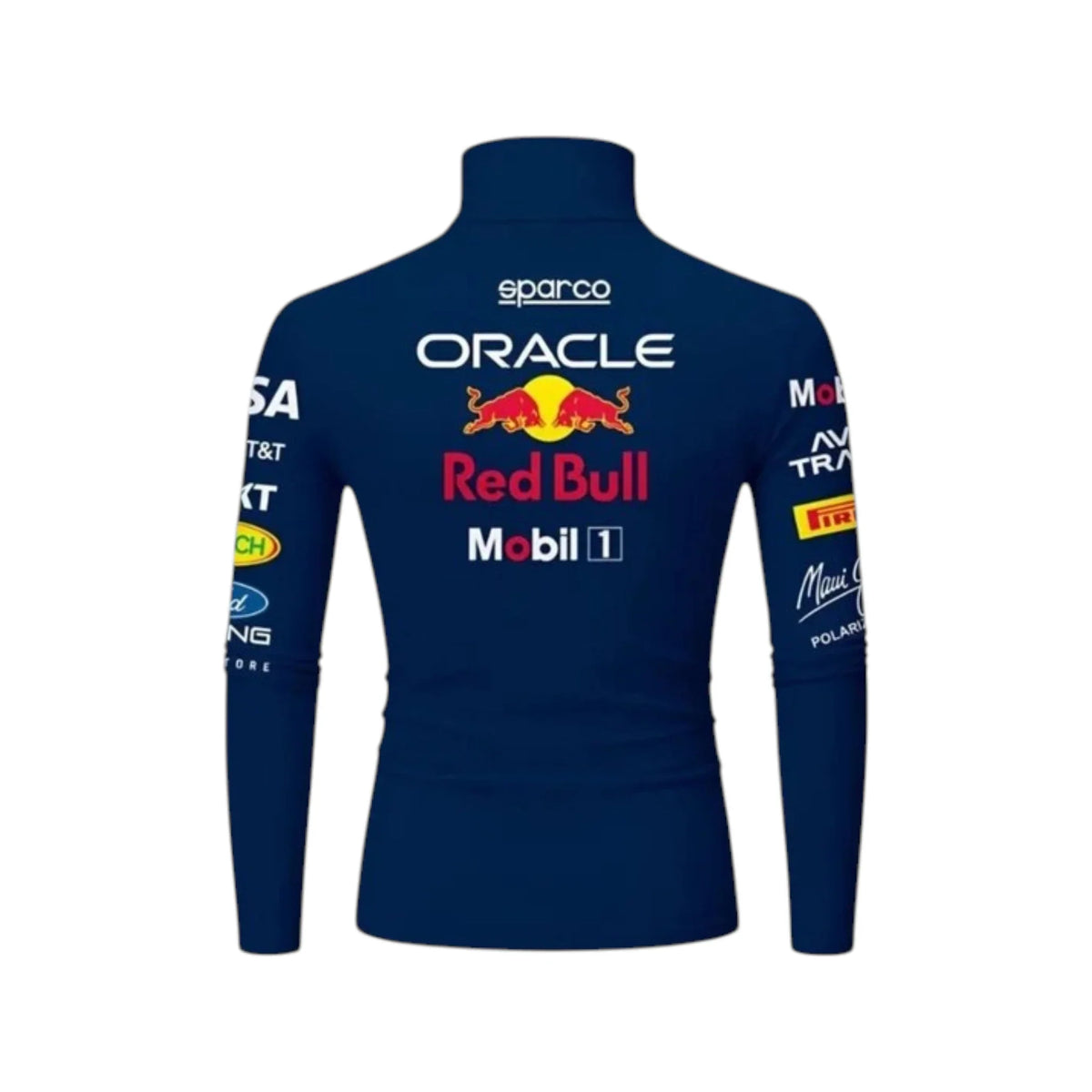 Max Verstappen 2026 Red Bull F1 Undershirt in navy blue with authentic Oracle Red Bull Racing team logos and performance base