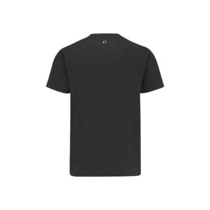 Mercedes AMG Petronas F1 Team Big Logo T Shirt in black featuring large chest team branding and clean crew neck design