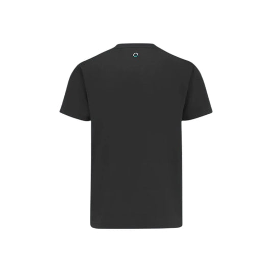 Mercedes AMG Petronas F1 Team Big Logo T Shirt in black featuring large chest team branding and clean crew neck design