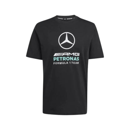 Mercedes AMG Petronas F1 Team DNA Graphic T Shirt in black featuring bold front team logo print and motorsport detailing