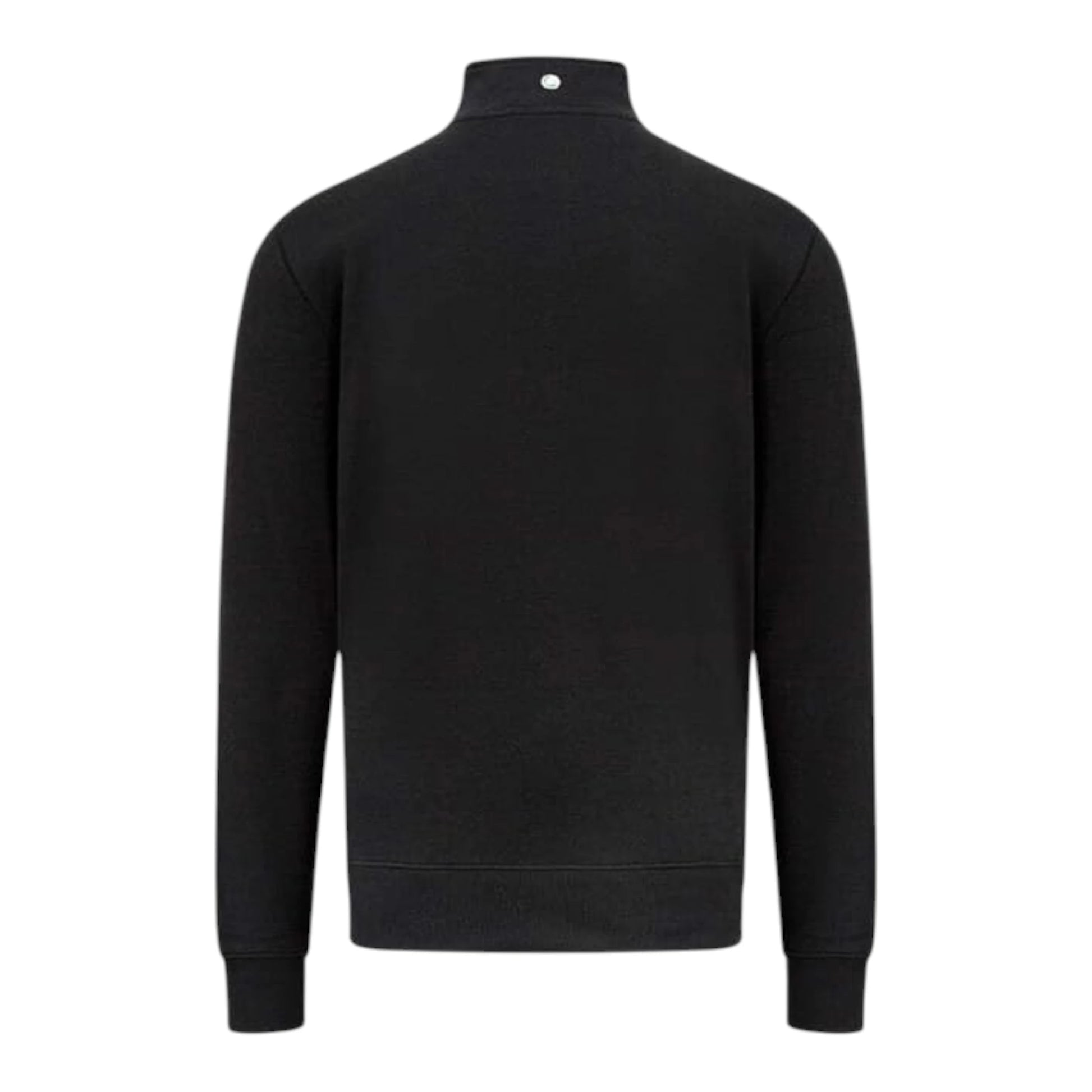 Mercedes AMG Petronas Quarter Zip Pocket F1 Sweatshirt in black featuring Mercedes-AMG Petronas team branding, quarter zip collar, and chest pocket design