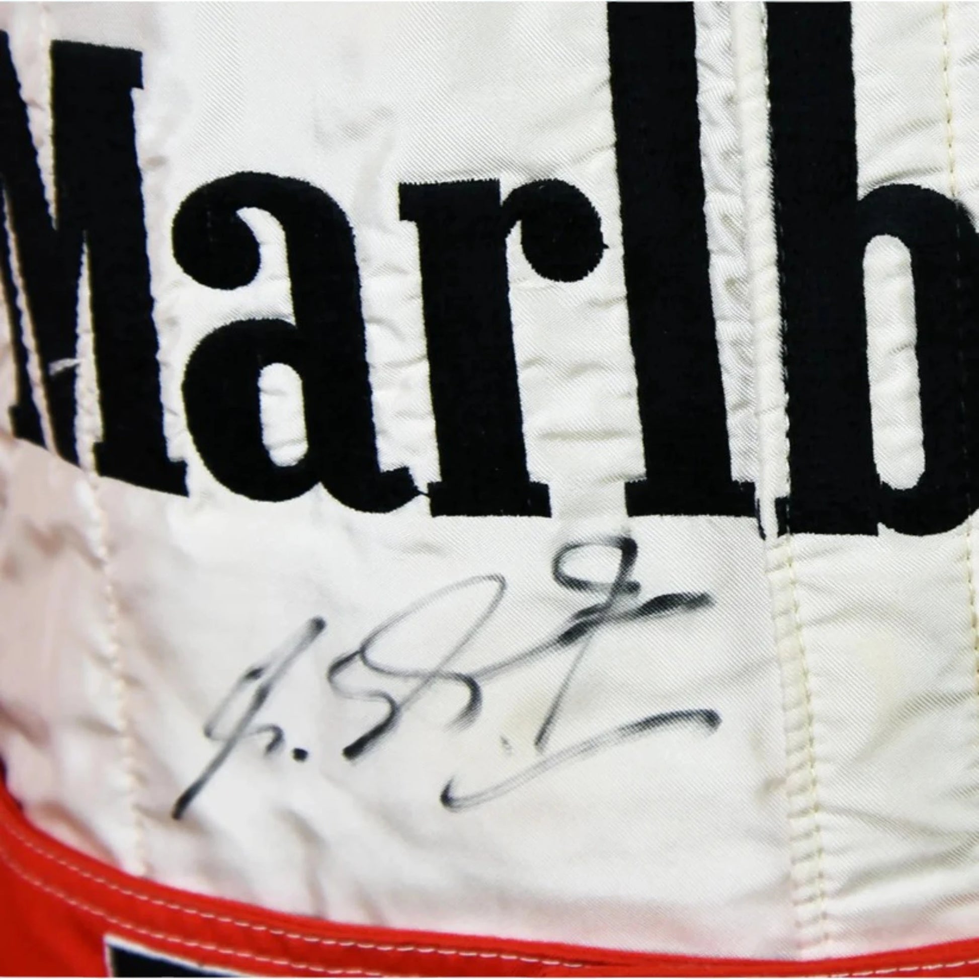 Michael Schumacher 1997 Ferrari F1 Racing Suit featuring iconic red Ferrari racing graphics and authentic sponsor detailing