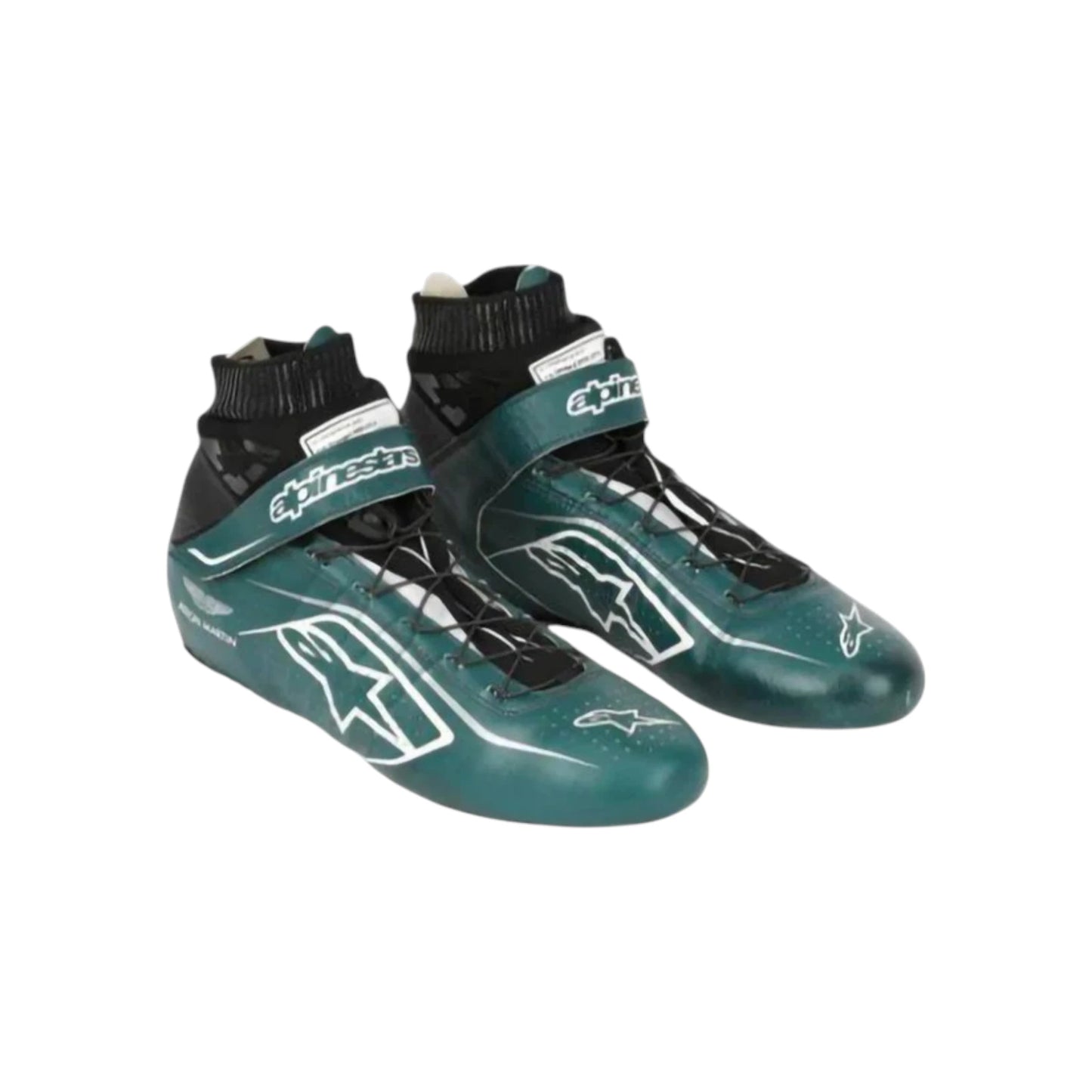 Nico Hülkenberg 2022 Aston Martin F1 racing shoes featuring Aston Martin inspired styling and motorsport detailing