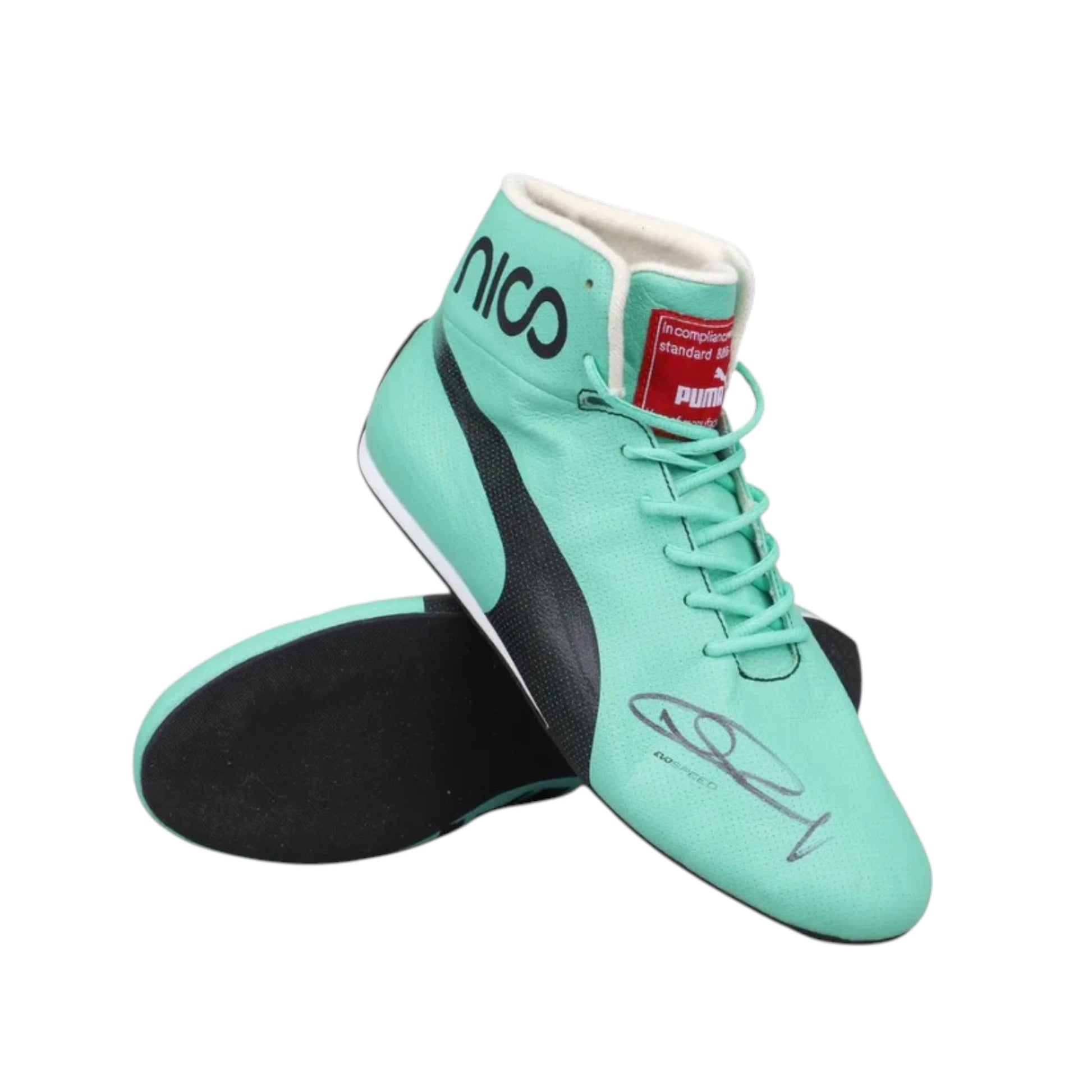 Nico Rosberg 2017 Mercedes-AMG Petronas F1 racing shoes featuring Mercedes-AMG styling and motorsport detailing