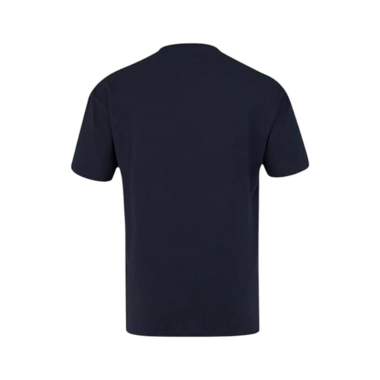 Oracle Red Bull Racing F1 T-Shirt in navy blue with large red Oracle Red Bull Racing logo printed across the chest