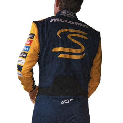 Oscar Piastri 2024 McLaren Monaco GP F1 race suit with special edition papaya and event detailing