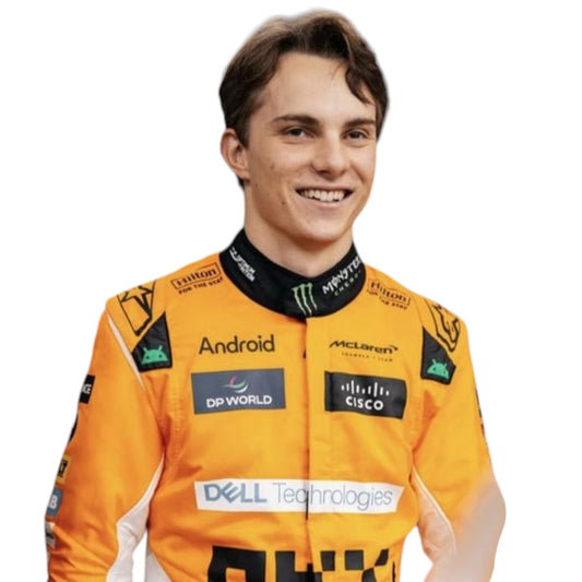 Oscar Piastri 2024 McLaren Singapore GP F1 race suit replica with papaya and limited edition details