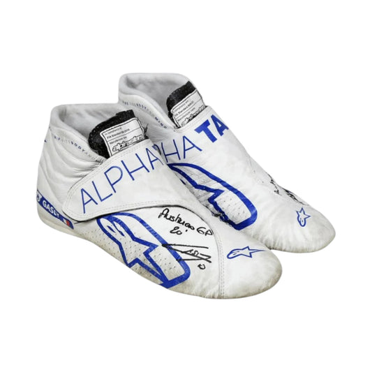 Pierre Gasly 2020 AlphaTauri Austrian GP F1 racing shoes featuring AlphaTauri inspired styling and Austrian Grand Prix detailing