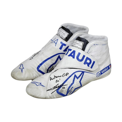 Pierre Gasly 2020 AlphaTauri Austrian GP F1 racing shoes featuring AlphaTauri inspired styling and Austrian Grand Prix detailing