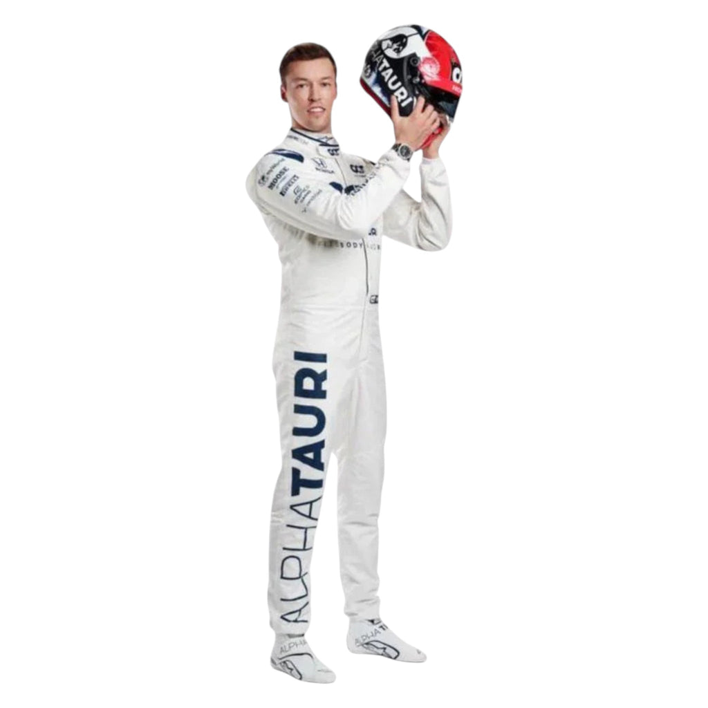 Pierre Gasly 2020 AlphaTauri F1 race suit in white and navy blue with sponsor logos