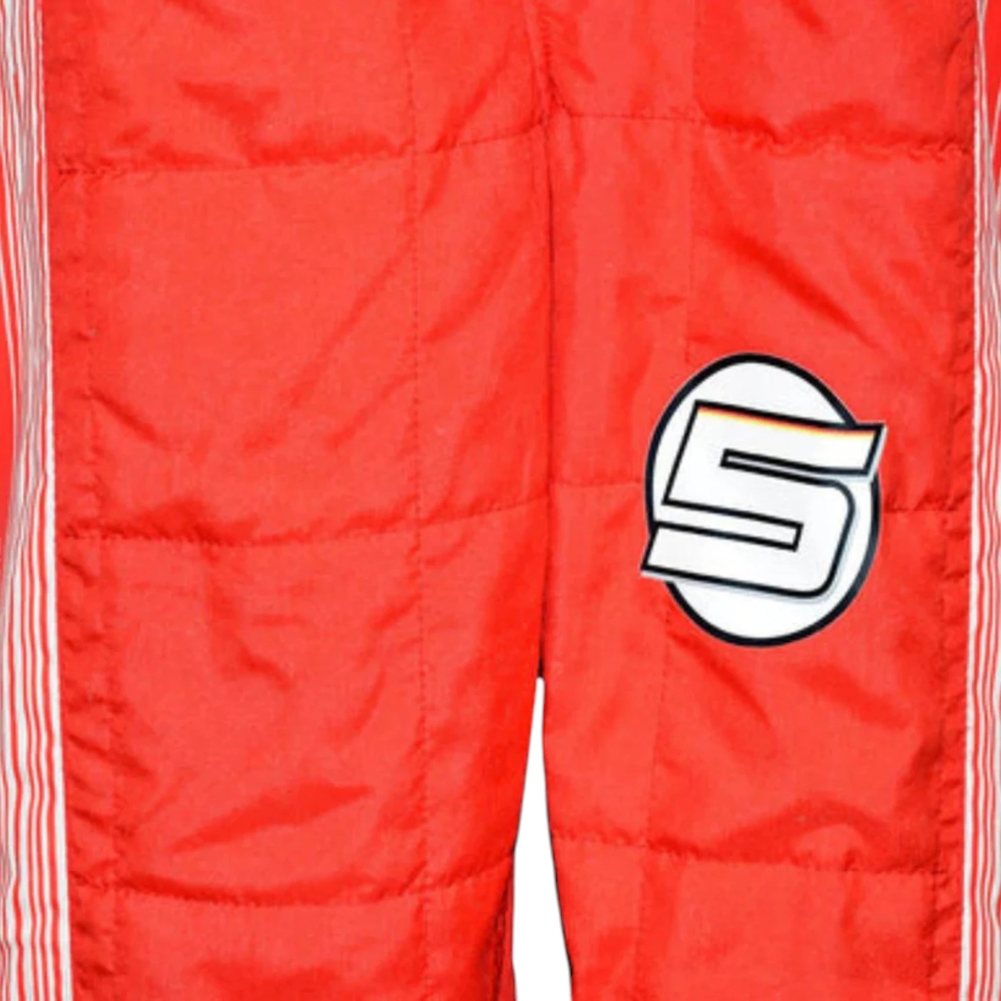 Sebastian Vettel 2018 Ferrari F1 Racing Suit featuring iconic red Ferrari racing graphics and authentic sponsor detailing
