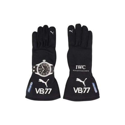 Valtteri Bottas 2020 Mercedes-AMG Petronas F1 Racing Gloves in black with Mercedes AMG Petronas sponsor logos and premium motorsport detailing
